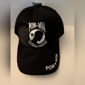 POW MIA Embroidered Tribute Black Cap